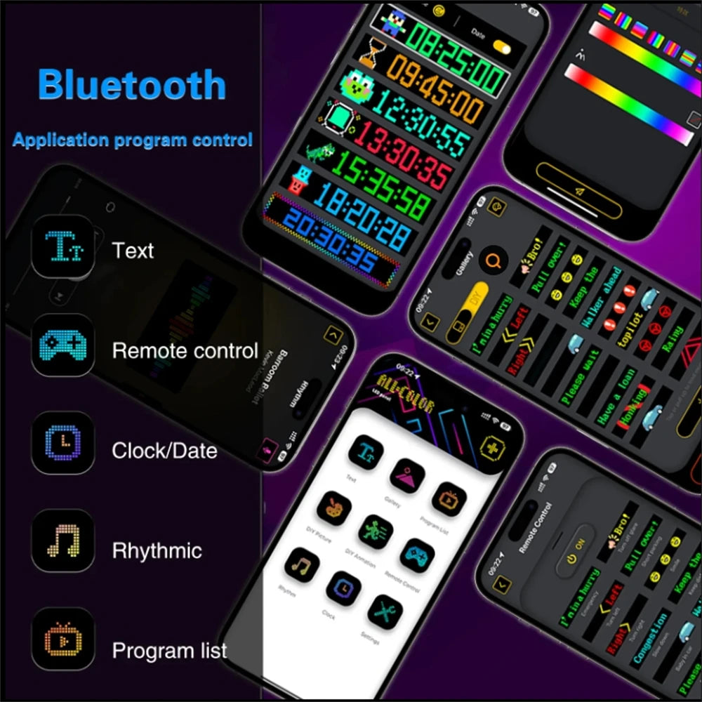 2PCS Devil Eyes Light For Car Window Flexible LED Display Screen Panel Demon Dynamic Big Eye Lights For Windshield