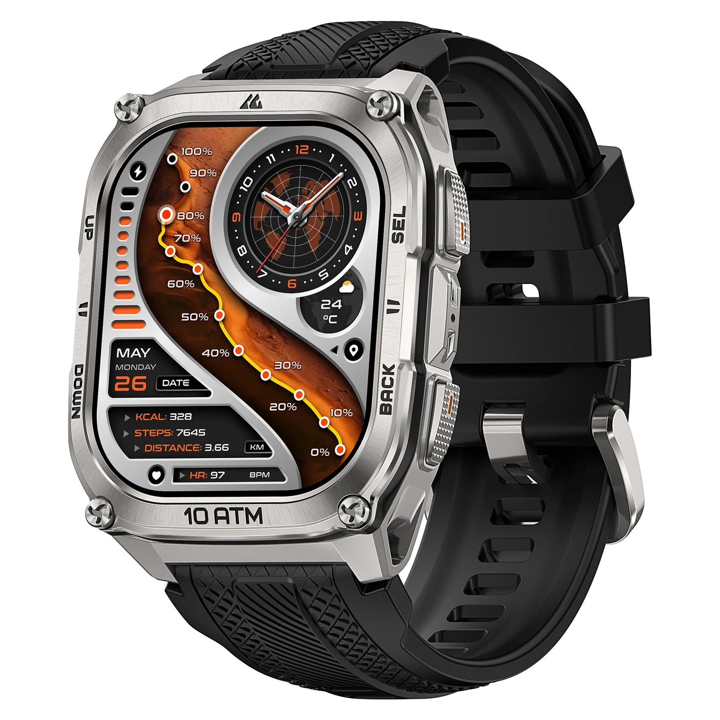 KOSPET Tank M4 Smart Watch GPS 10ATM Health Monitor