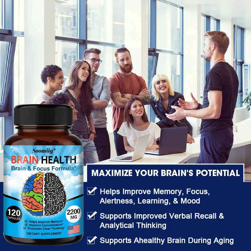 Soomiig Brain Booster, Energizing, Supports Cognitive Function With Vitamin B6 And B12