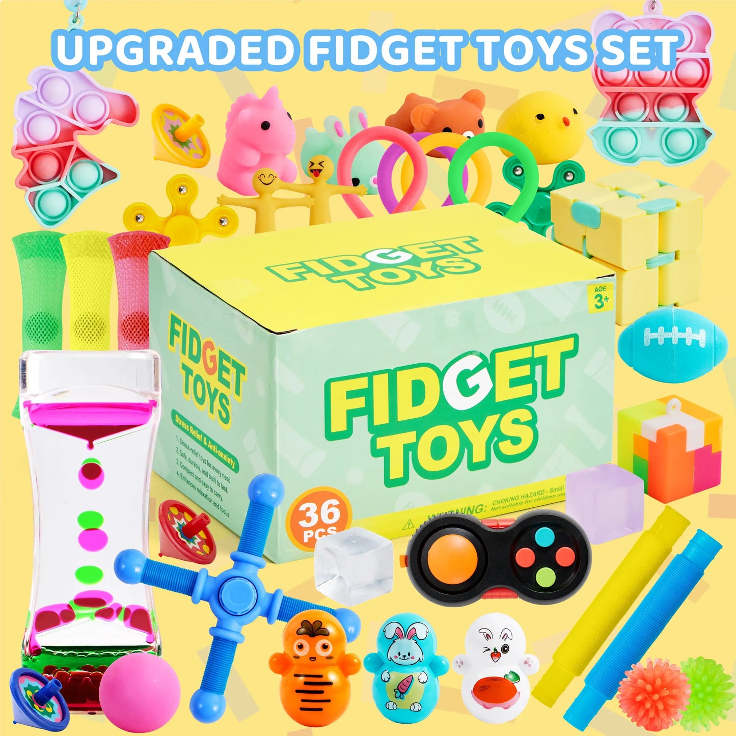 60 Pack Fidget Sensory Toys For Stress Relief And Focus