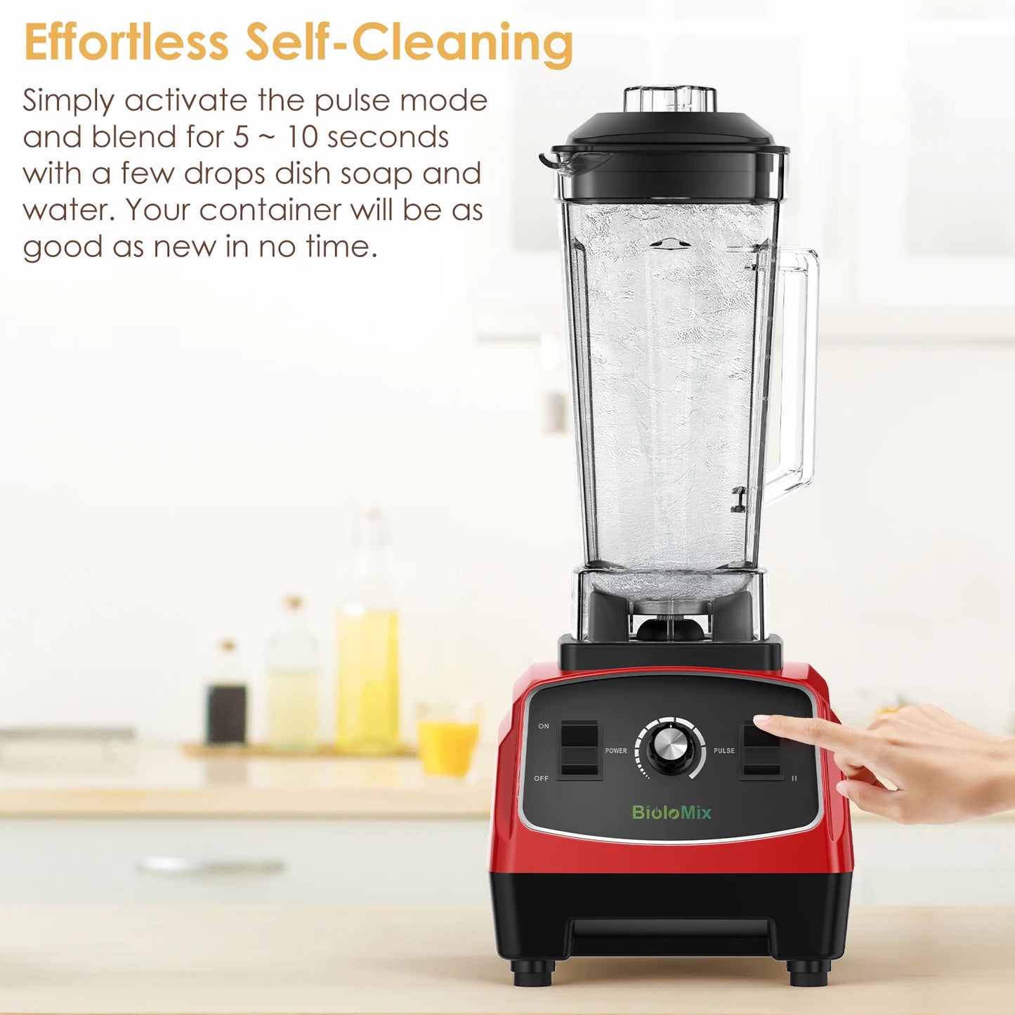 Biolomix BPA Free 3HP 2200W Heavy Duty Commercial Blender Juicer Processor