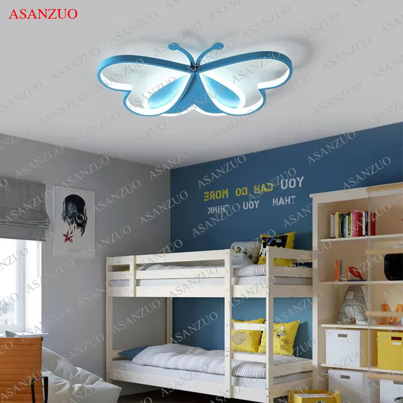 ASANZUO Butterfly Ceiling Light LED For Living Room Bedroom Study
