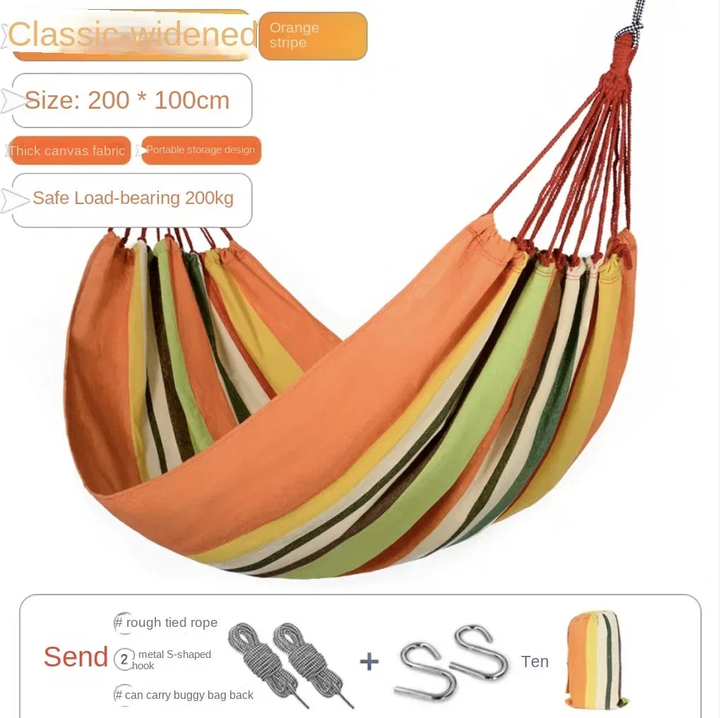 Thick Canvas Garden Swing Hammock Outdoor Hanging Chair