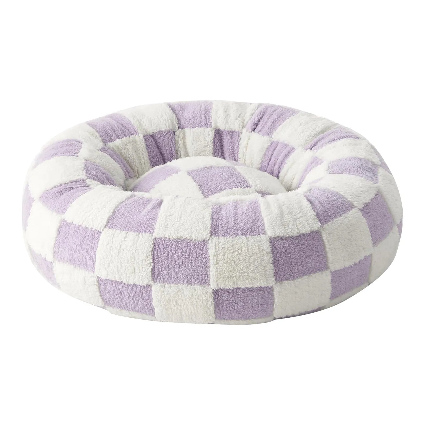 Round Donut Pet Bed With Raised Edges For Small Pets