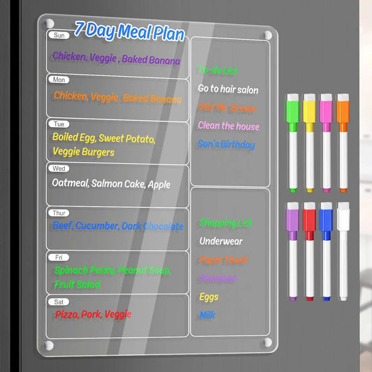 Magnetic Weekly Meal Planner Board For Easy Family Dinners