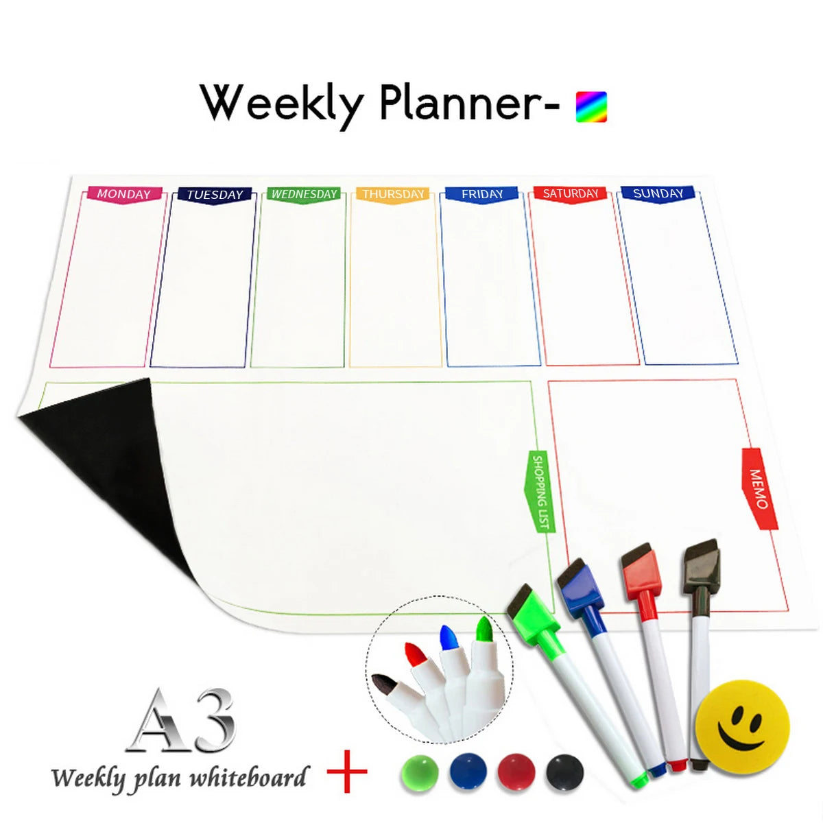 Magnetic Weekly and Monthly Planner Whiteboard for Office