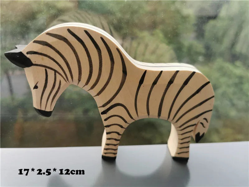 Jumpsecret Wooden Animals Stacking Blocks Set Basswood For Kids