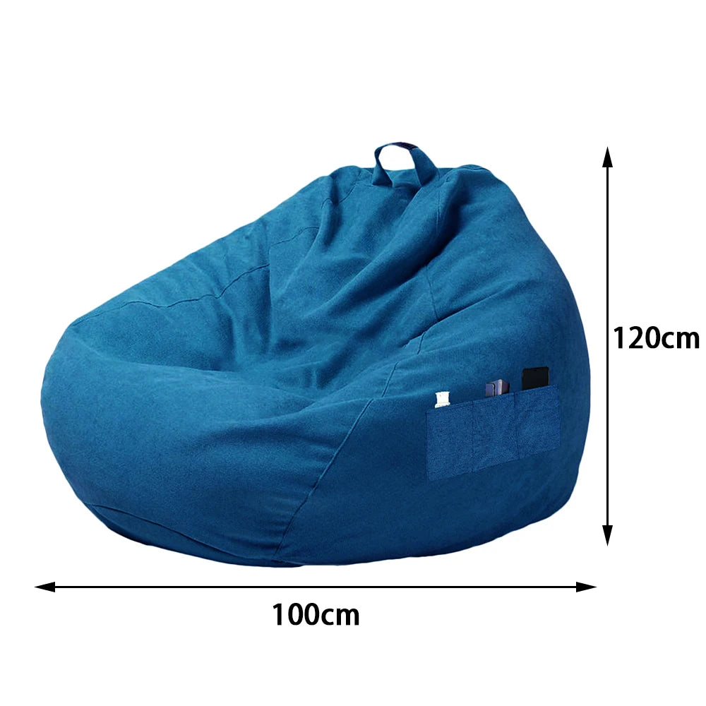 Bean Bag Chair Cover Soft Fluffy Fabric For Lazy Seat