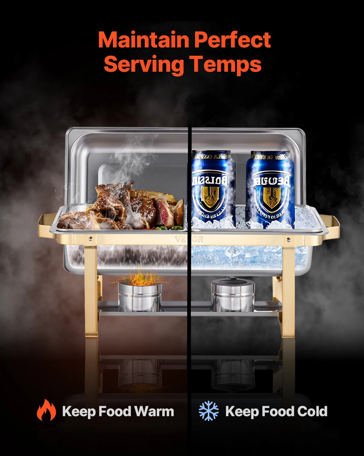 SucceBuy Stainless Steel Chafing Dish Buffet Set Catering Warmer