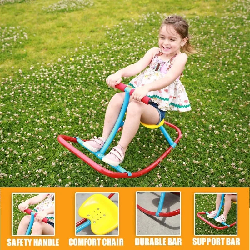 YTYIN Kids Rocking Horse Rocker Seesaw for Home Playground