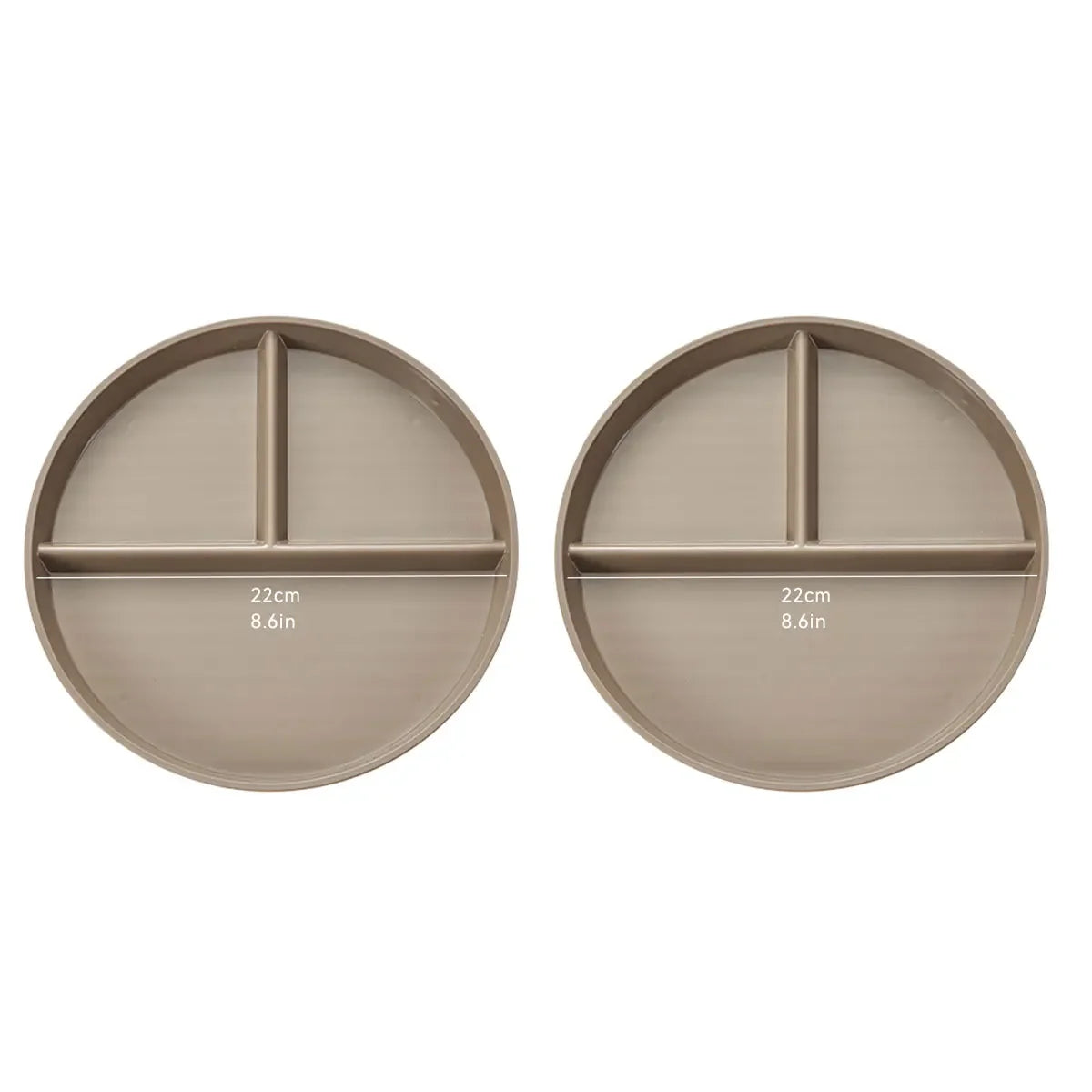 Round Plastic Divided Dinner Plate For Everyday Use