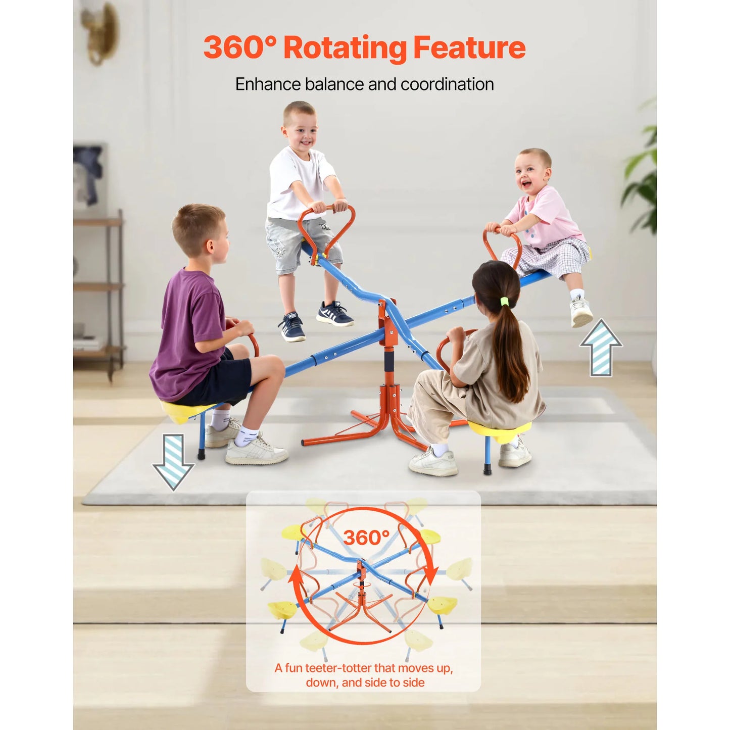 Seesaw Sit And Spin Teeter Totter Four Seater For Kids