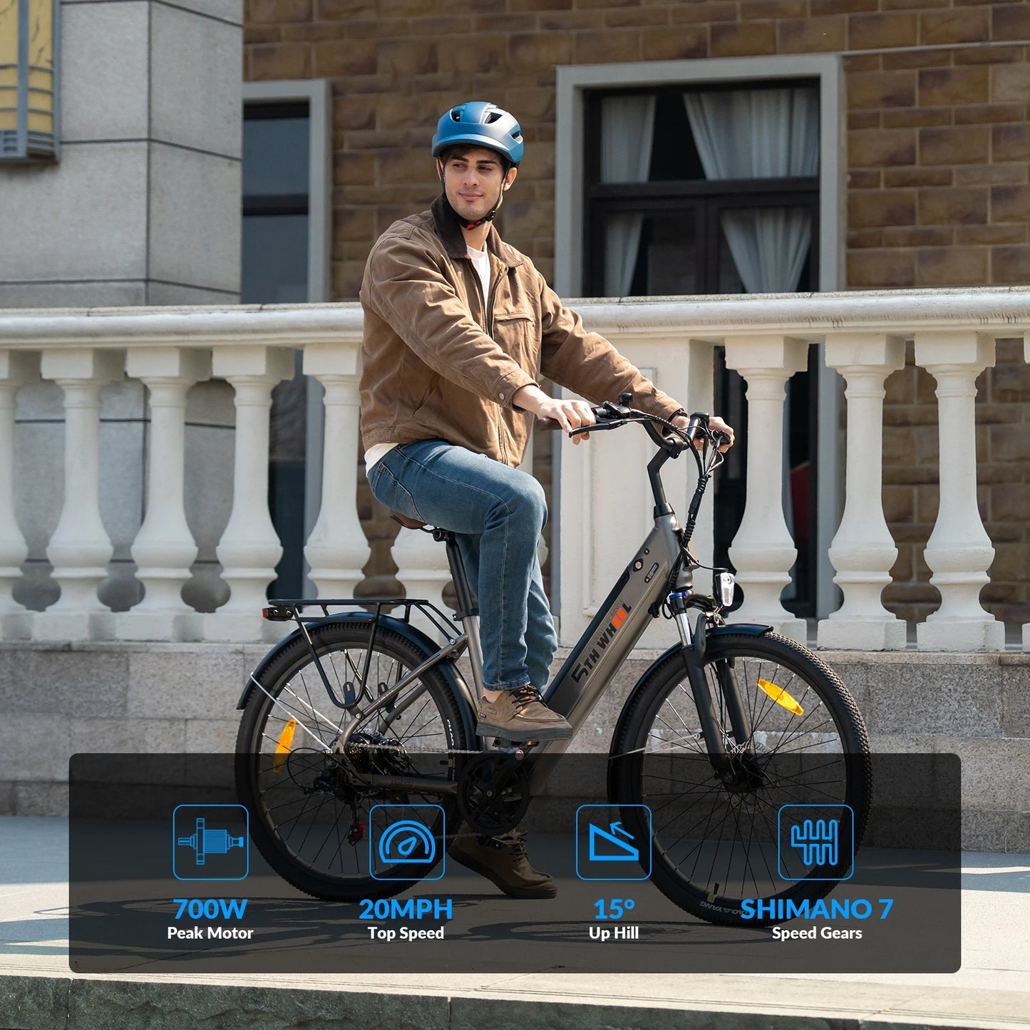 5TH WHEEL AB18 Electric Commuter Bike 700W Peak Motor