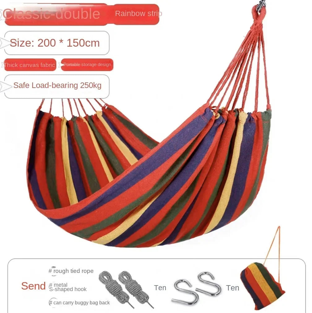 Thick Canvas Garden Swing Hammock Outdoor Hanging Chair