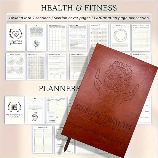 Anxiety And ADHD Guided Wellness Journal With Mood Tracker Prompts