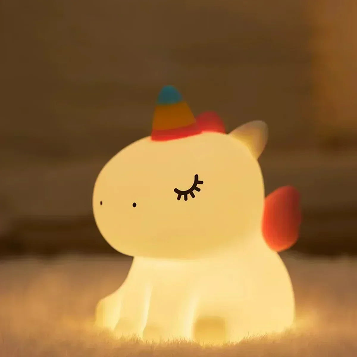 Soft Light Unicorn Silicone Lamp – Eye Protection Toddler Bedside Light
