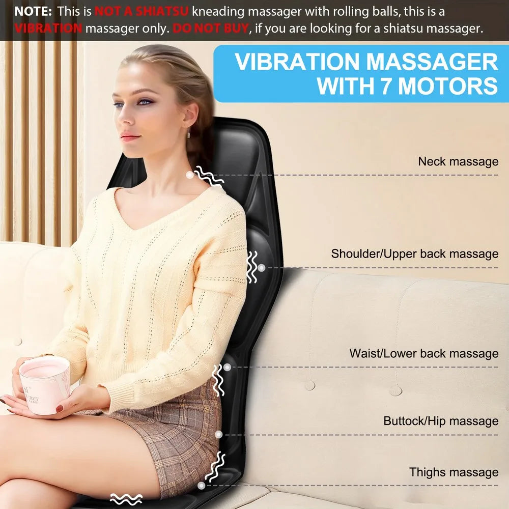 Massage Chair Pad With Heat For Pain Relief And Relaxation