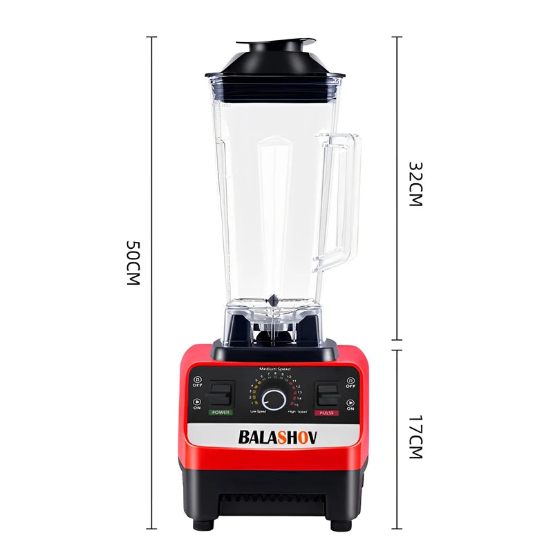 Balashov 2000W Heavy Duty Commercial Blender Mixer Stationary Food Processor