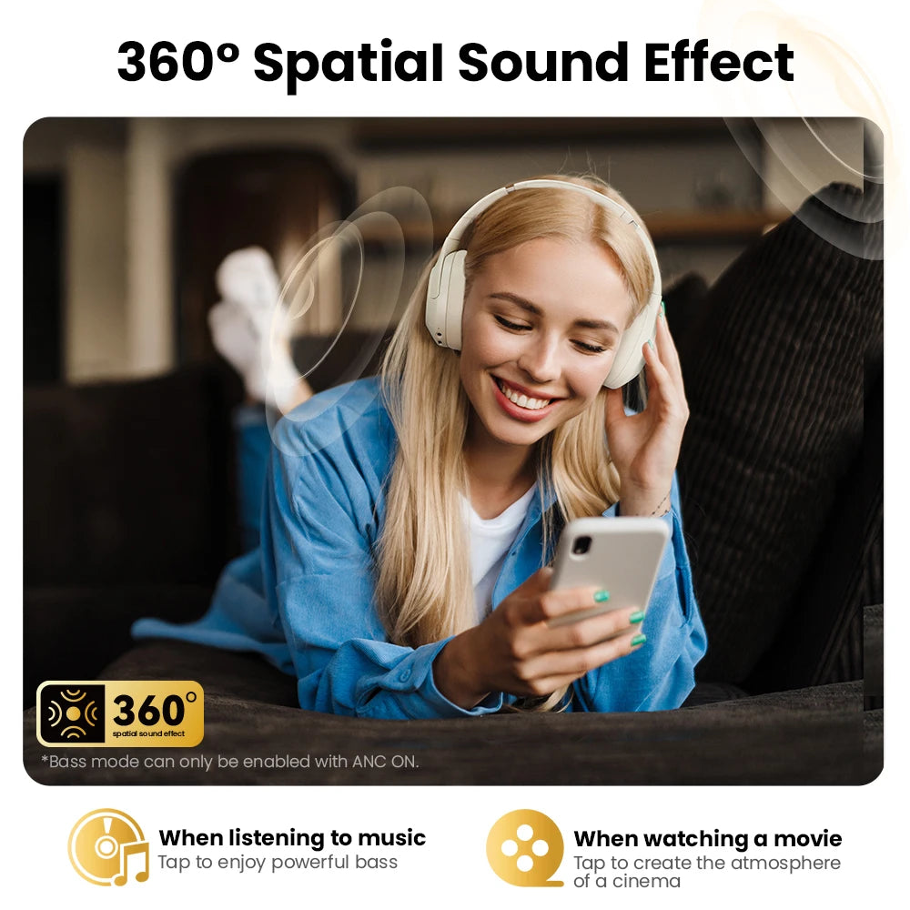 Haylou S30 ANC Wireless Bluetooth 5.4 Headphones HiRes Audio