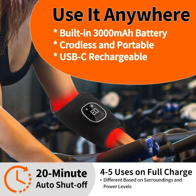 Wireless Light Therapy Massage Belt 660nm 850nm For Plantar Fasciitis