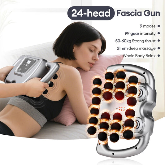 Fascia Gun 24-Head With 9 Modes High Frequency Massage