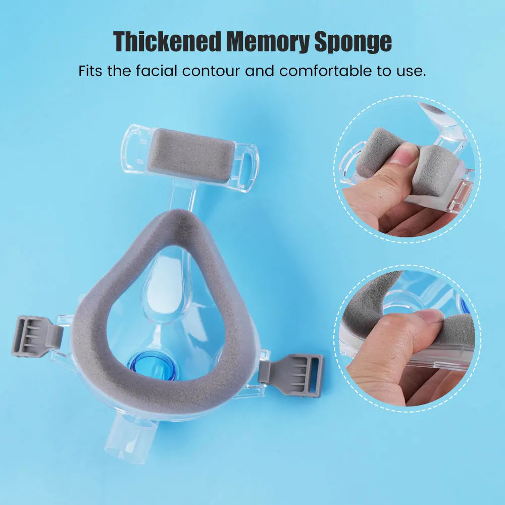CPAP Mask For Sleep Apnea Nasal Full Face Mask Headgear
