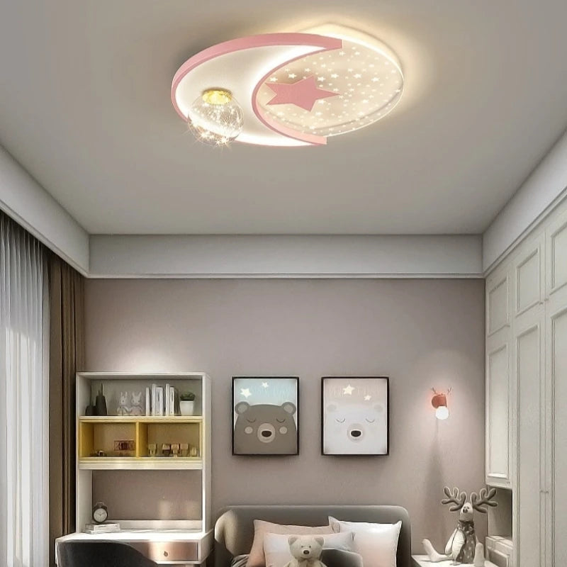 Jiayoor Modern Children Room LED Ceiling Light Star Lamp Bedroom