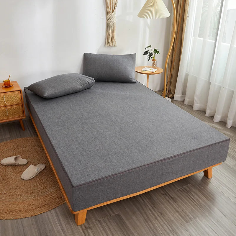 Dreamreal Zipper Fitted Bed Sheet 100 Percent Cotton Durable