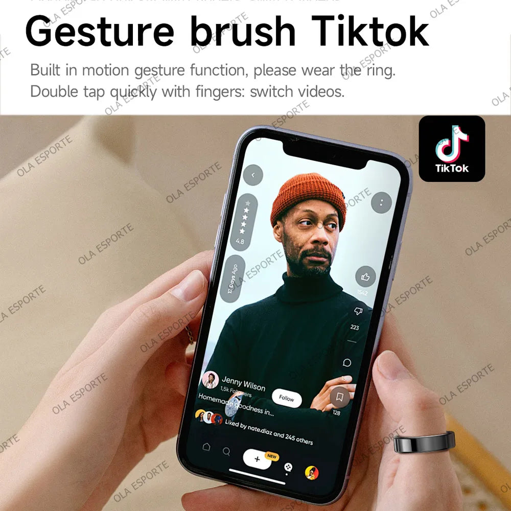 Ola Esporte Smart Ring Bluetooth Heart Rate Health Monitor