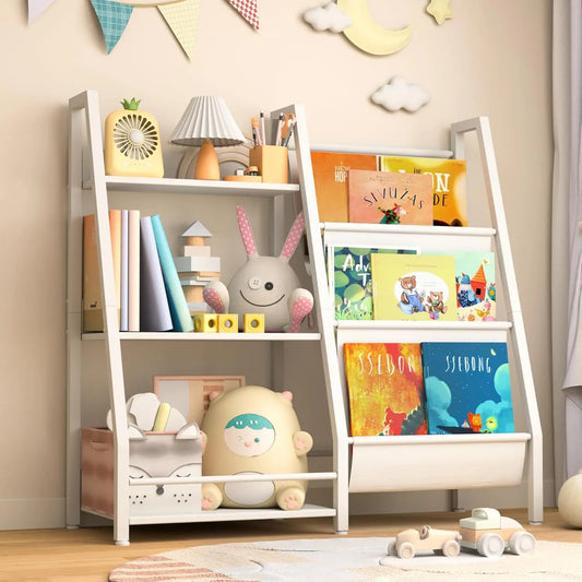 3-Tier Kids Bookshelf with Toy Storage Organizer