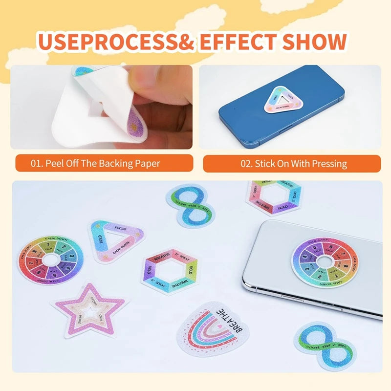 Calm Strips Anxiety Sensory Stickers Mood Calming Stress Relief 60 Pcs