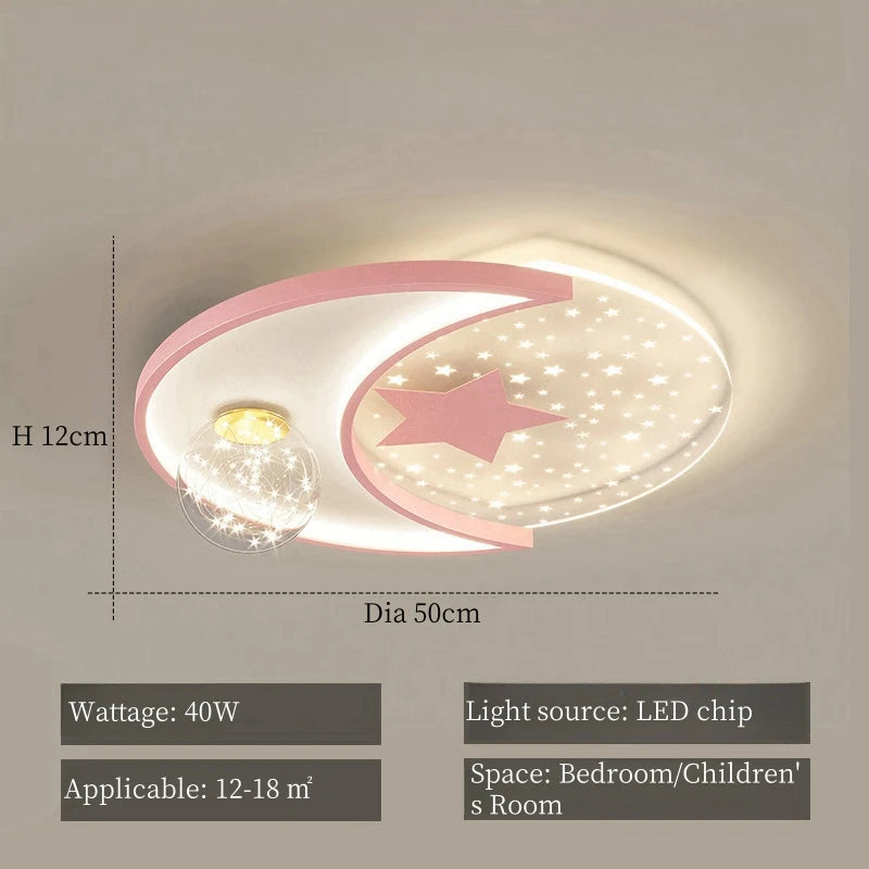 Jiayoor Modern Children Room LED Ceiling Light Star Lamp Bedroom