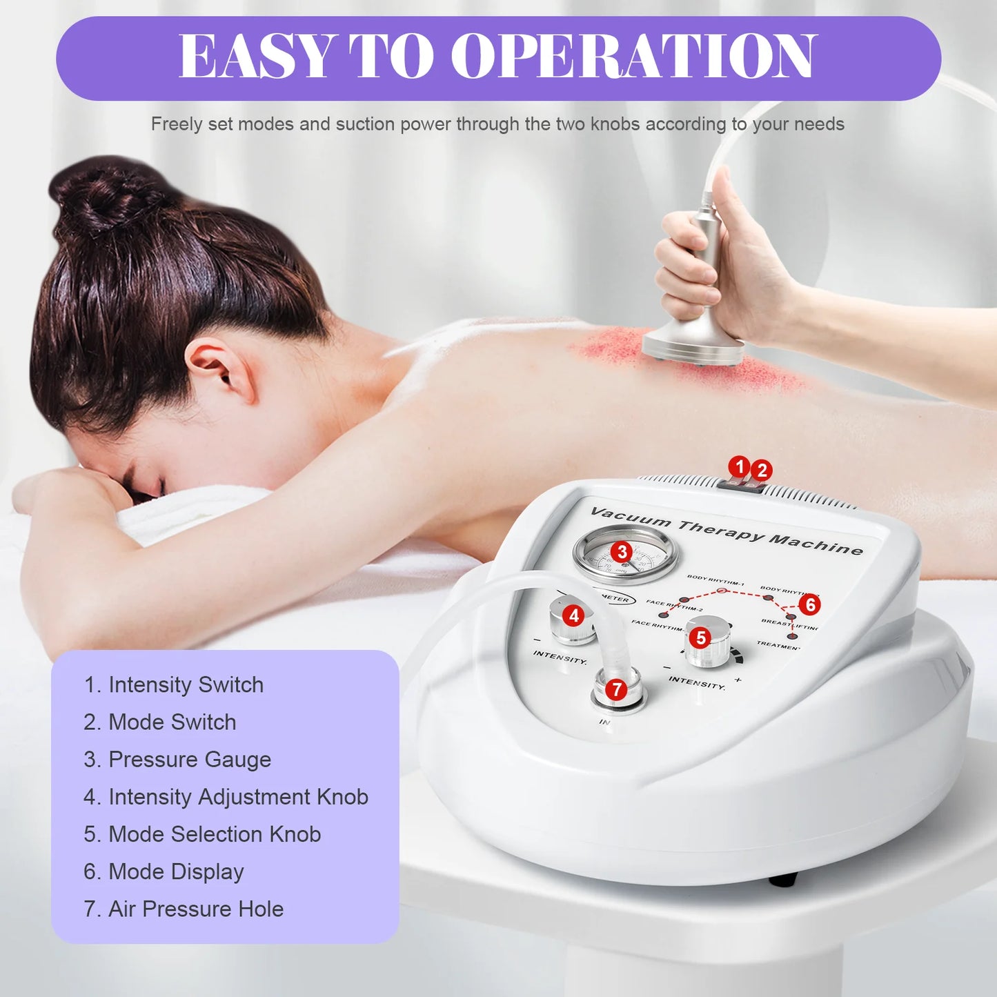 Vacuum Therapy Massage Machine With 24 Cups For Body Shaping