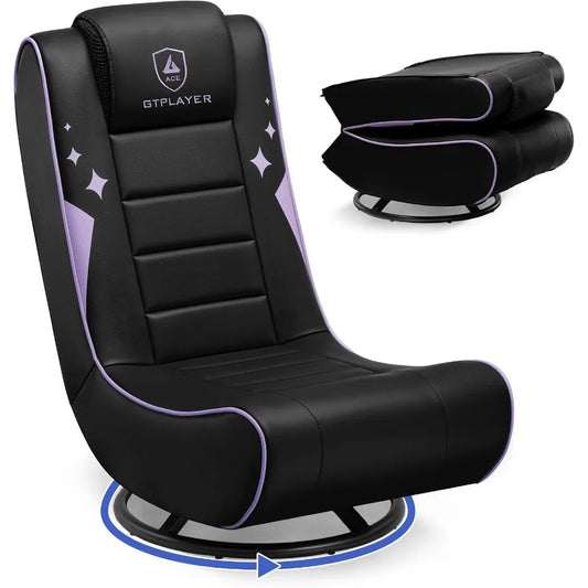 Foldable Swivel Floor Gaming Chair For Boys 360 Degree Rotation