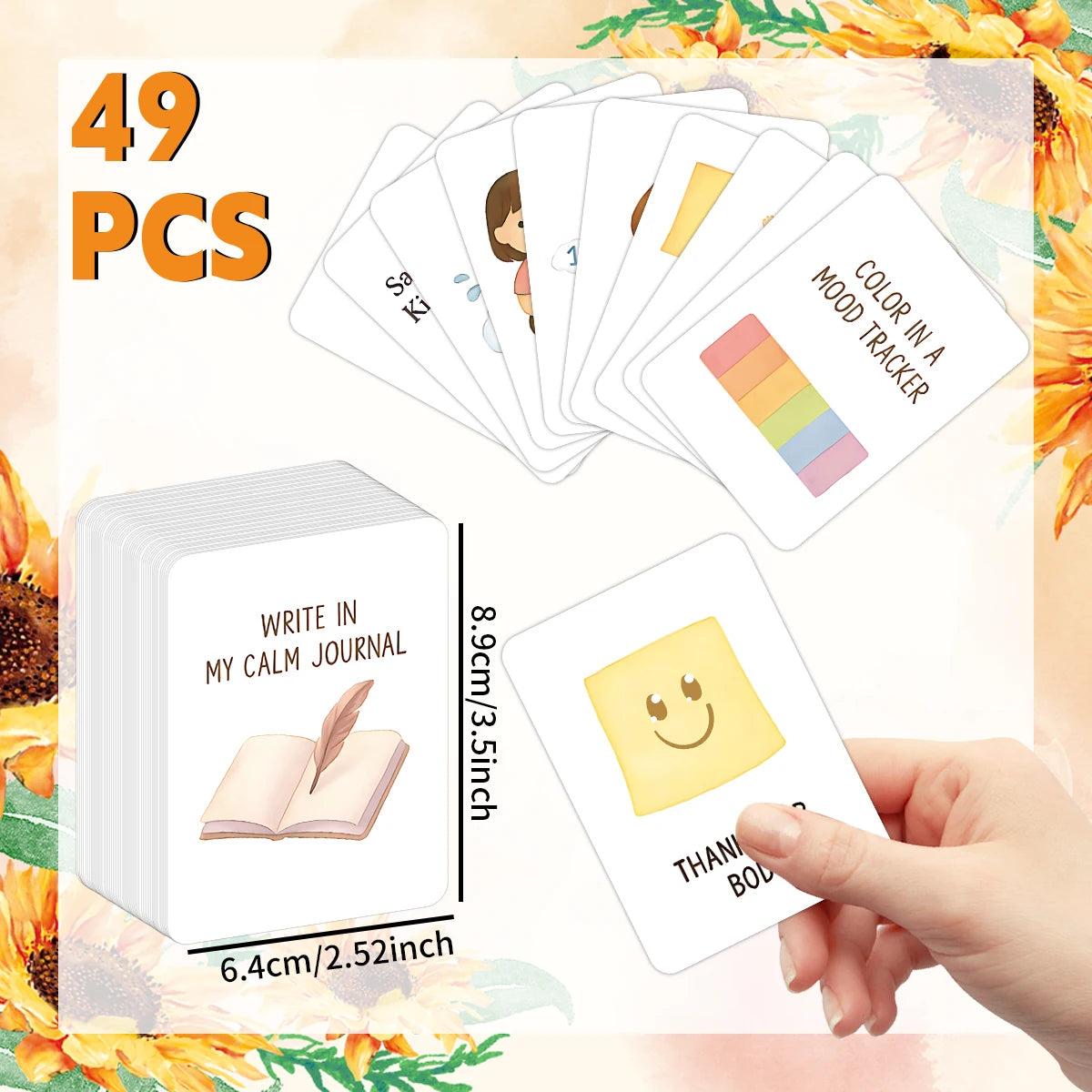 49pcs Mindful Moments Cards Set for Daily Reflection and Meditation