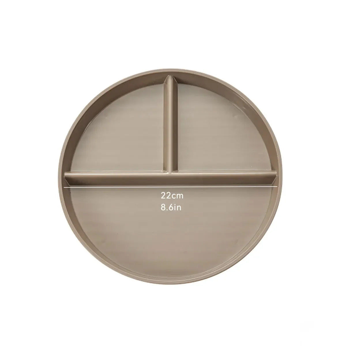 Round Plastic Divided Dinner Plate For Everyday Use