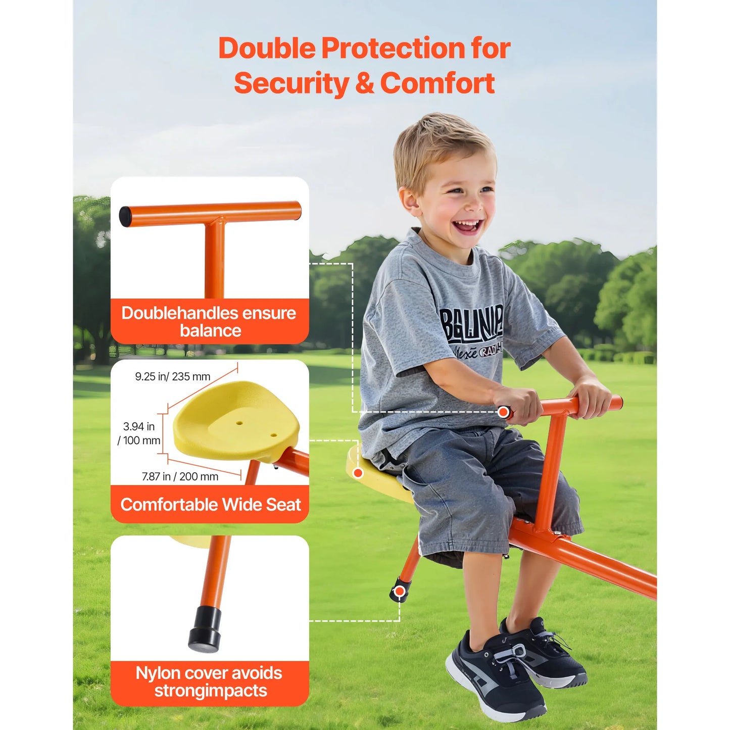 Teeter Totter Seesaw Dual Seater For Kids Outdoor Playground Equipment
