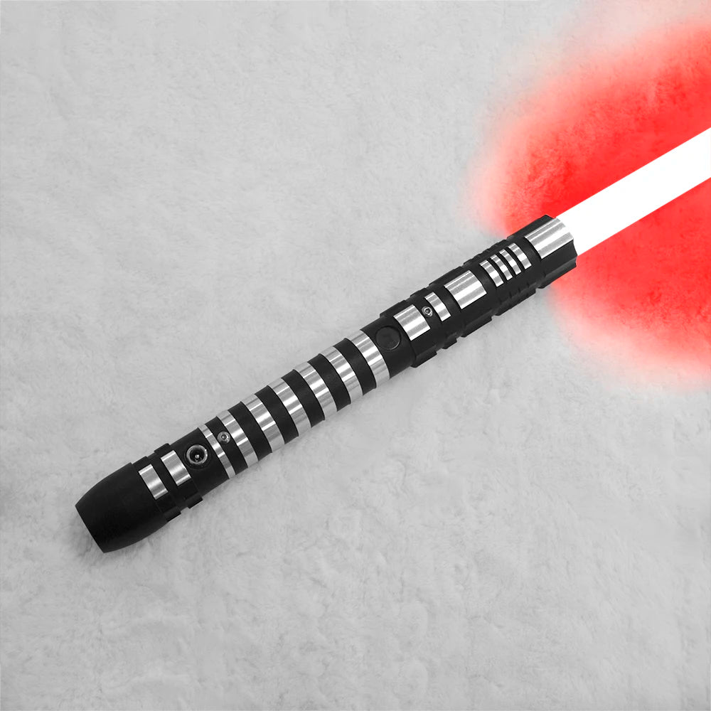 PHS Dueling Lightsabers,4 Modes Sounds for Adults,Black Metal Hilt Light up Sword Toys for Birthday Party Favors (99cm)