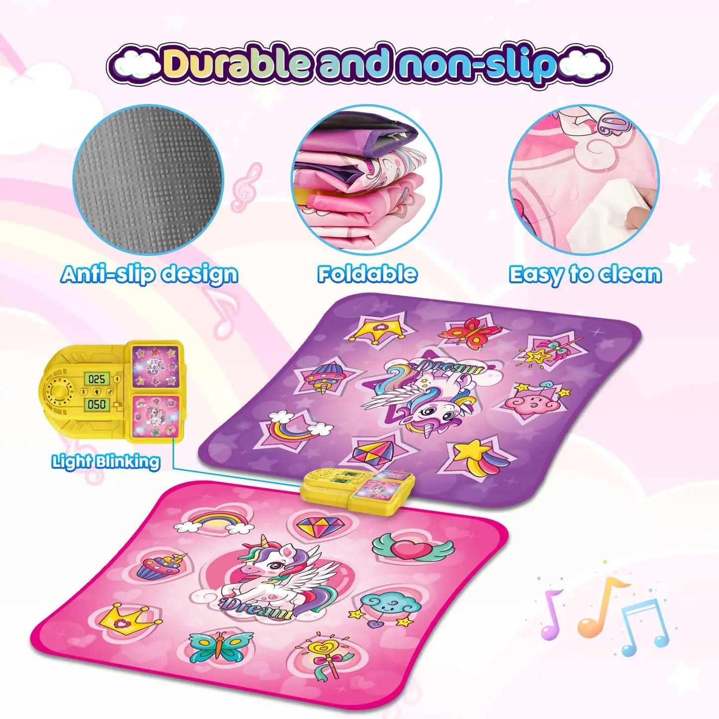 VATOS Unicorn Dance Mat Twin Pack 9 Level Dancing Game
