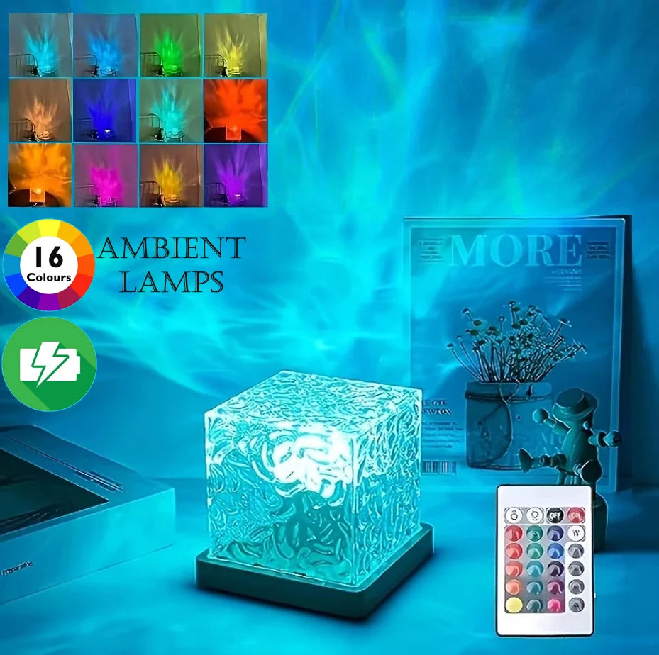 RTONTR RGB16 Water Ripple Ambient Light Rotating Table Lamp
