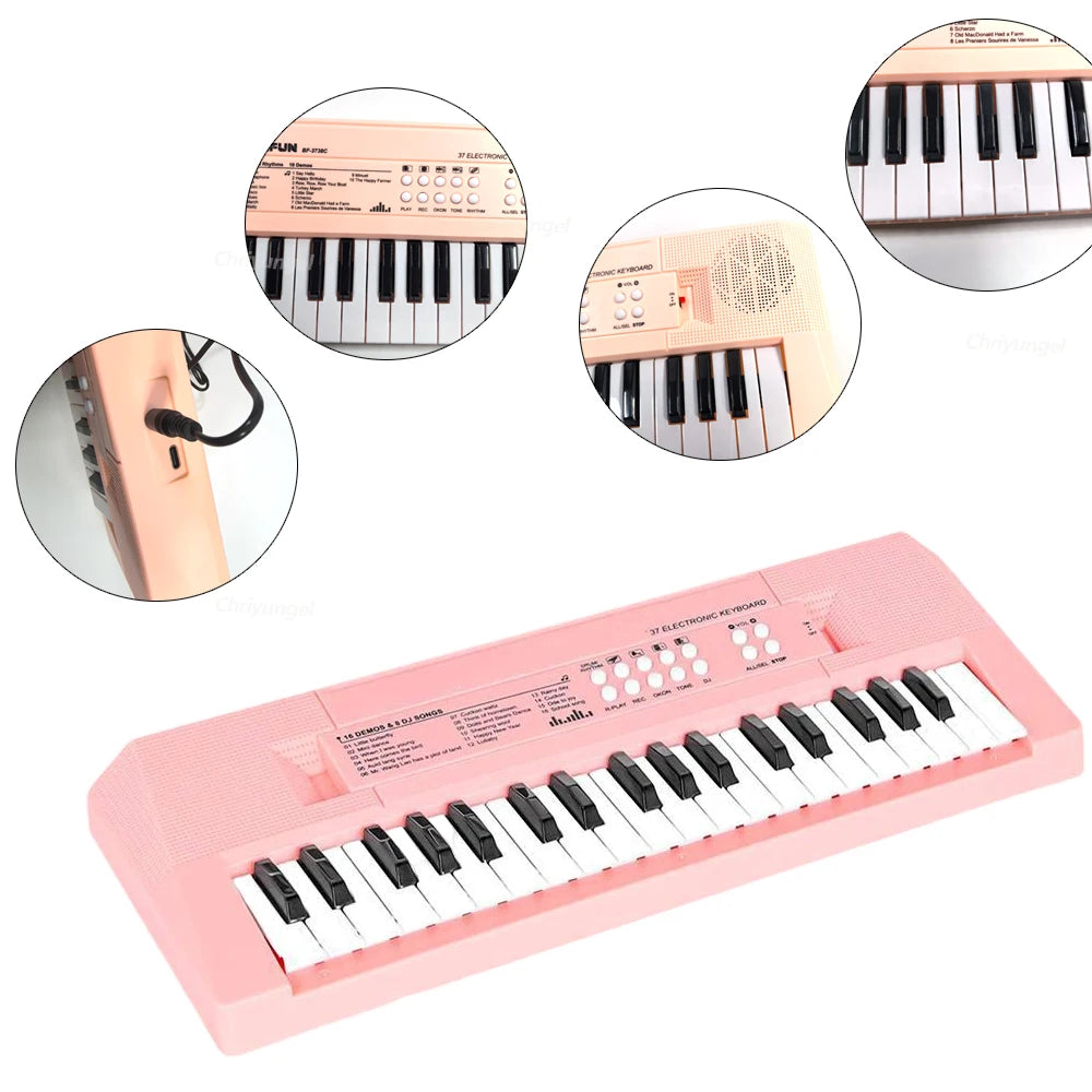 Chriyungel 37 Keys Electronic Piano Keyboards With Microphone Education Toy
