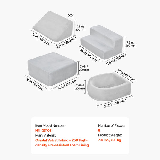 VEVOR 5 Piece Baby Foam Climbing Blocks Ball Pit Set