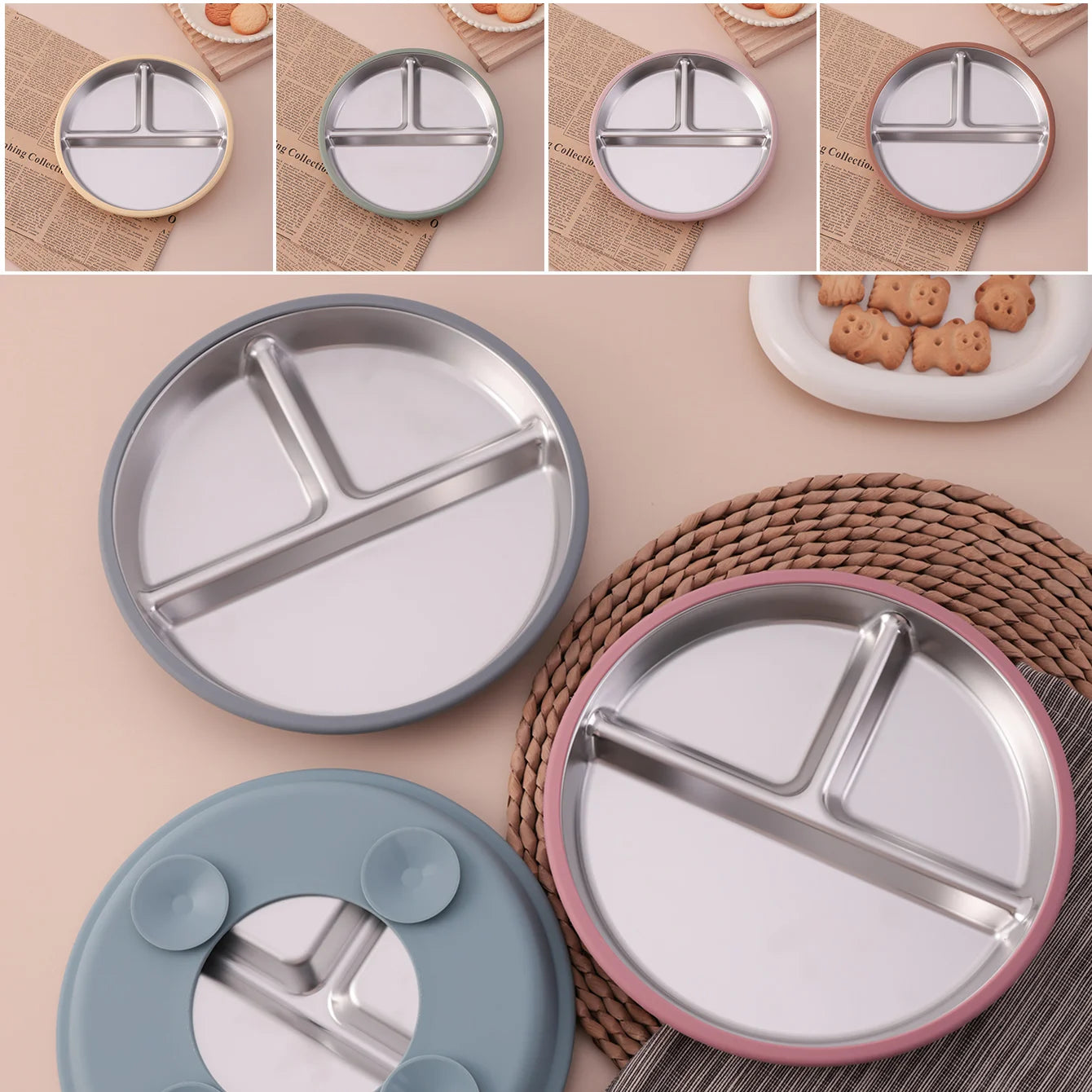 Stainless Steel Plate Detachable Suction Mount For Kitchen