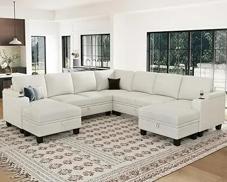 Modular Sectional Sofa With Storage U Shape Convertible Corner Couch