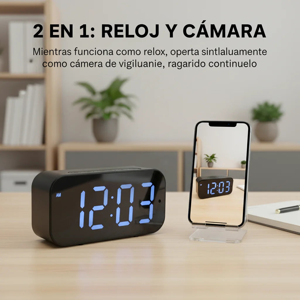 1080P HD WiFi Alarm Clock Security Camera For Home Office
