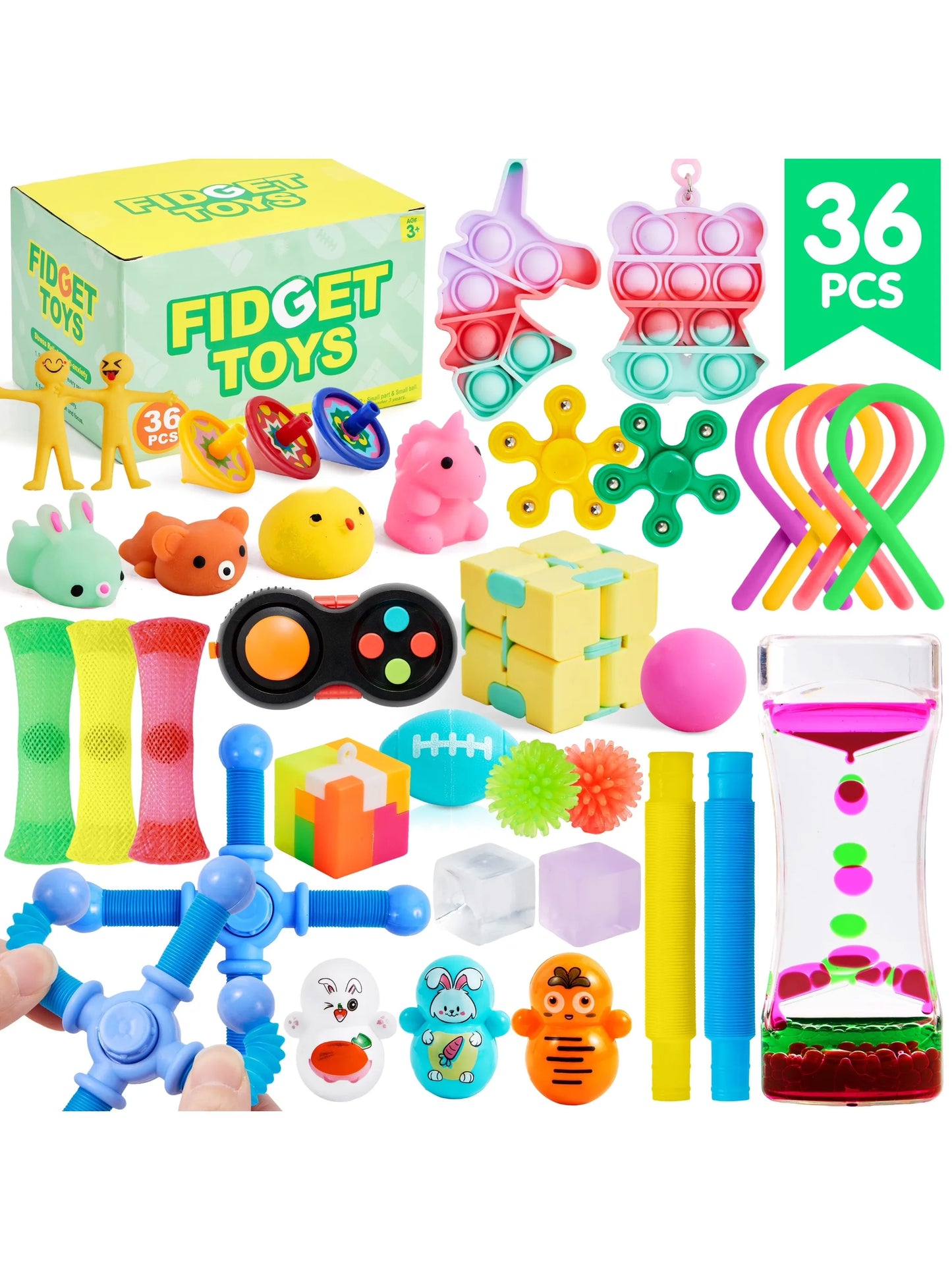 60 Pack Fidget Sensory Toys For Stress Relief And Focus