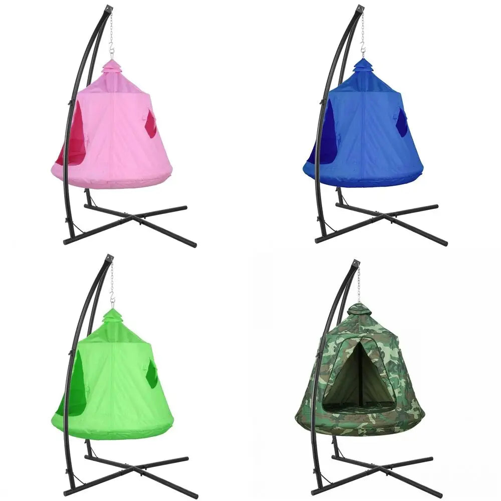 Hammock Chair Stand With Swing Chair And LED Lights