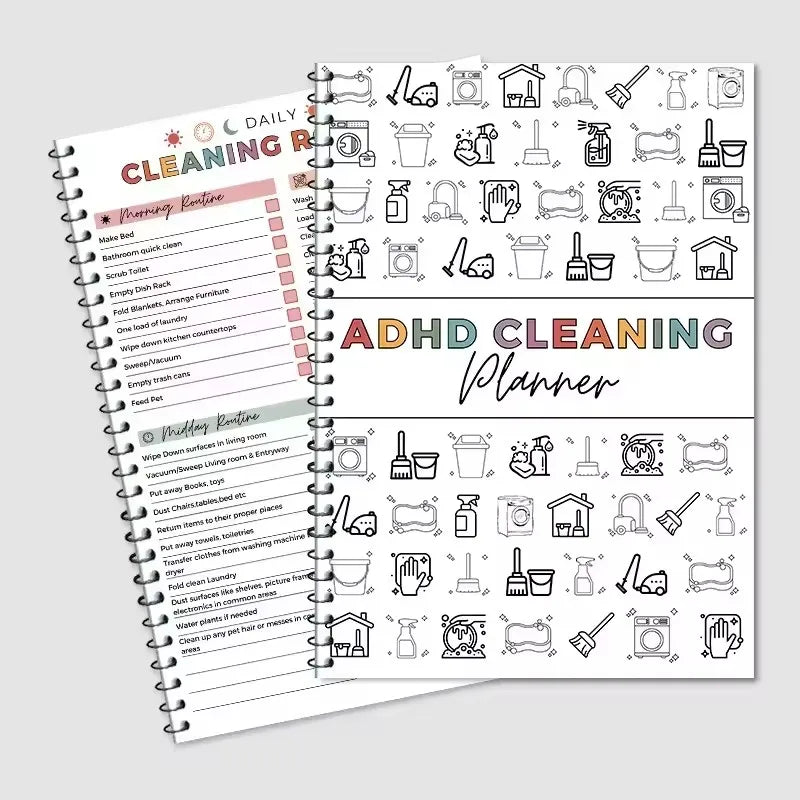 ADHD Cleaning Planner Bundle With Weekly Monthly Schedules