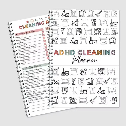 ADHD Cleaning Planner Bundle With Weekly Monthly Schedules