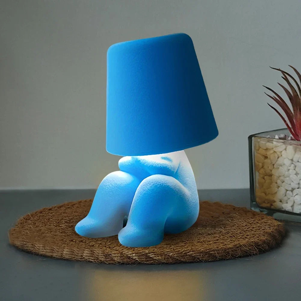 Little Naughty Boy Table Lamp Creative Shy Boy Night Light Small Book Lights for Children Bedroom Bedside Decoration Gift